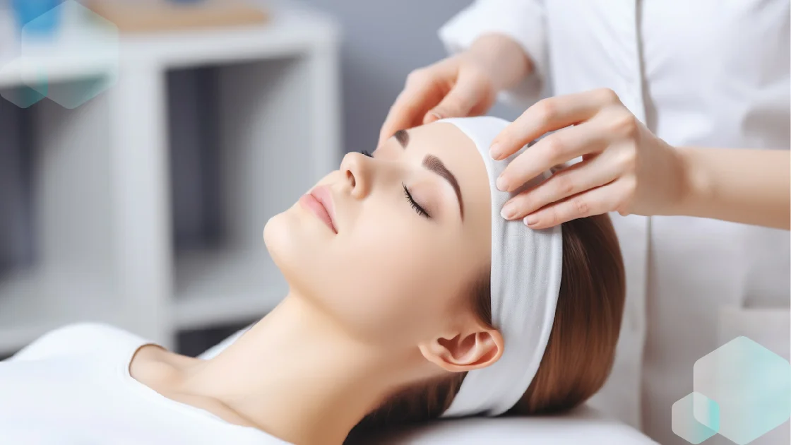 Dermatologist performing skincare treatment, representing dermatology medical billing services.